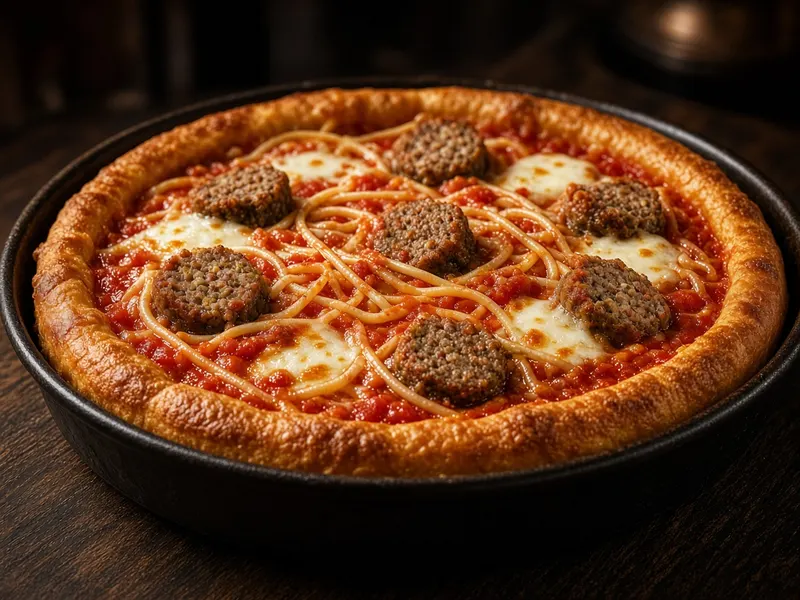 Spaghetti & Meatballs Pizza